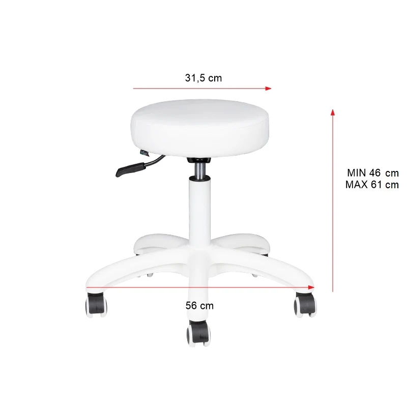 ActiveShop AM-303-2 Cosmetic Stool White - Image 2