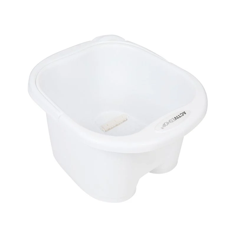ActiveShop Plastic Pedicure Bowl with Handle & Rollers White