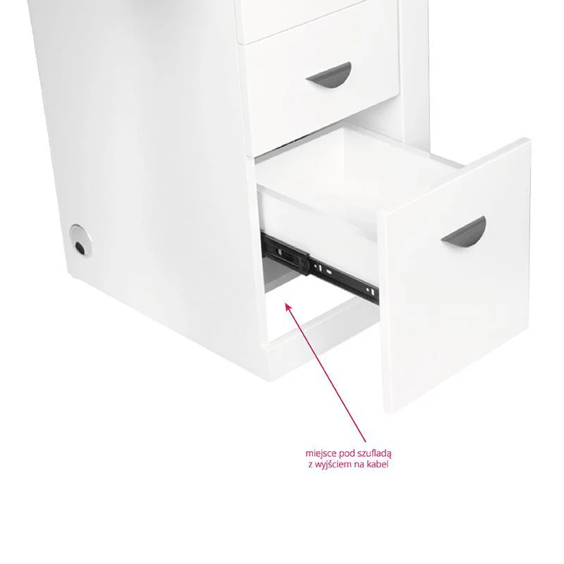 ActiveShop White Beauty Desk 310 with Built-In Absorber Left - Image 2