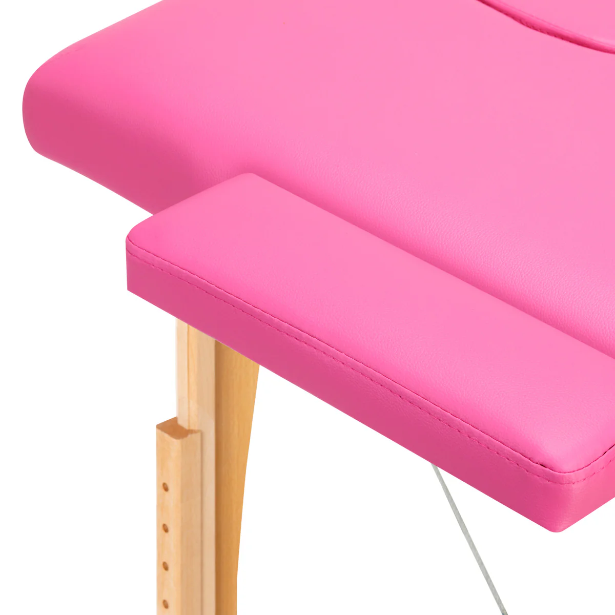ActivFizjo Wooden Folding Massage Table Comfort Lux 2-Sections Pink - Image 12