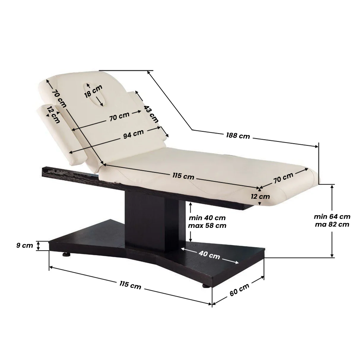 Azzurro Spa Cosmetic Bed Venge / Latte Heated 805 1 - Image 2