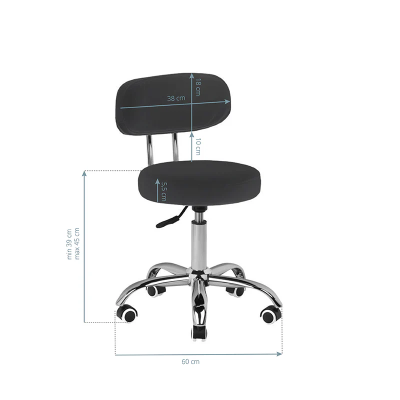 ACTIVESHOP Cosmetic stool for pedicure a-007 black - Image 2