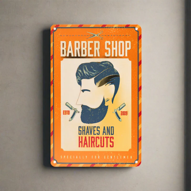 Decorative Plaque for Barber Shop B056 'Barber Shop' - Image 2