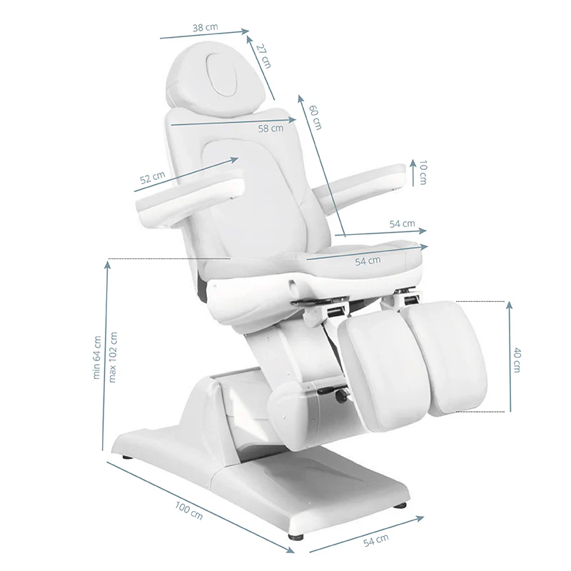 Electric cosmetic chair azzurro 870s pedi 3 strong white - Image 9