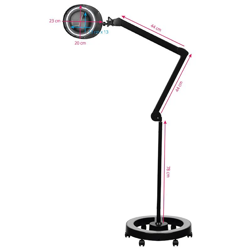 Elegante 6025 60 LED SMD 5D Black magnifier lamp with a tripod - Image 2