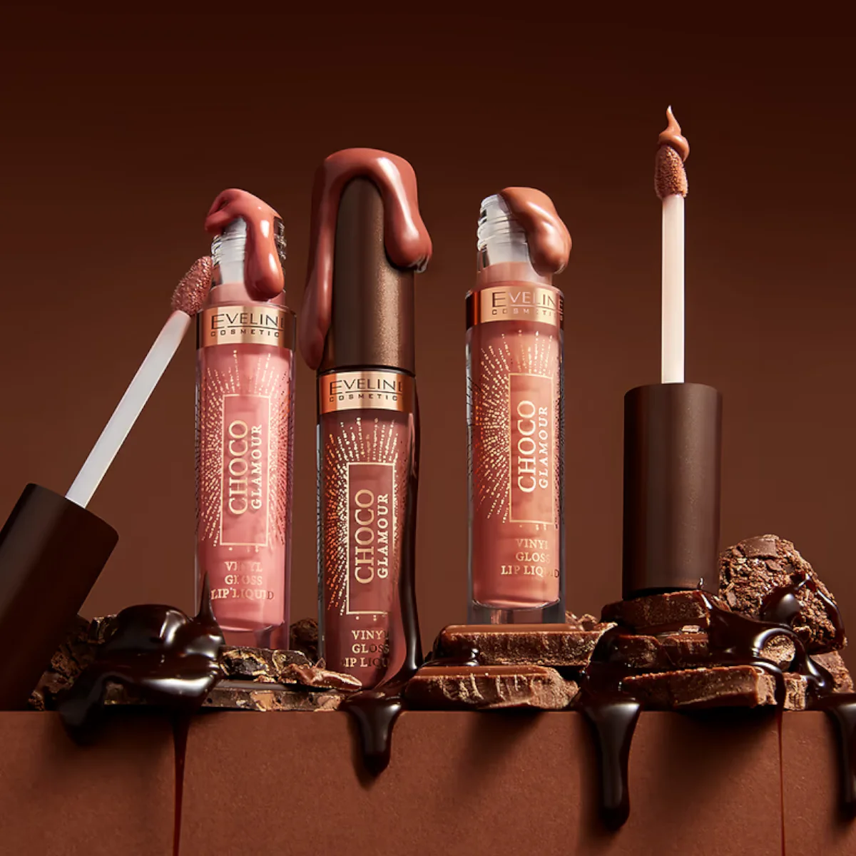 Eveline Choco Glamour Vinyl Gloss Lip Liquid Lipstick - Image 3