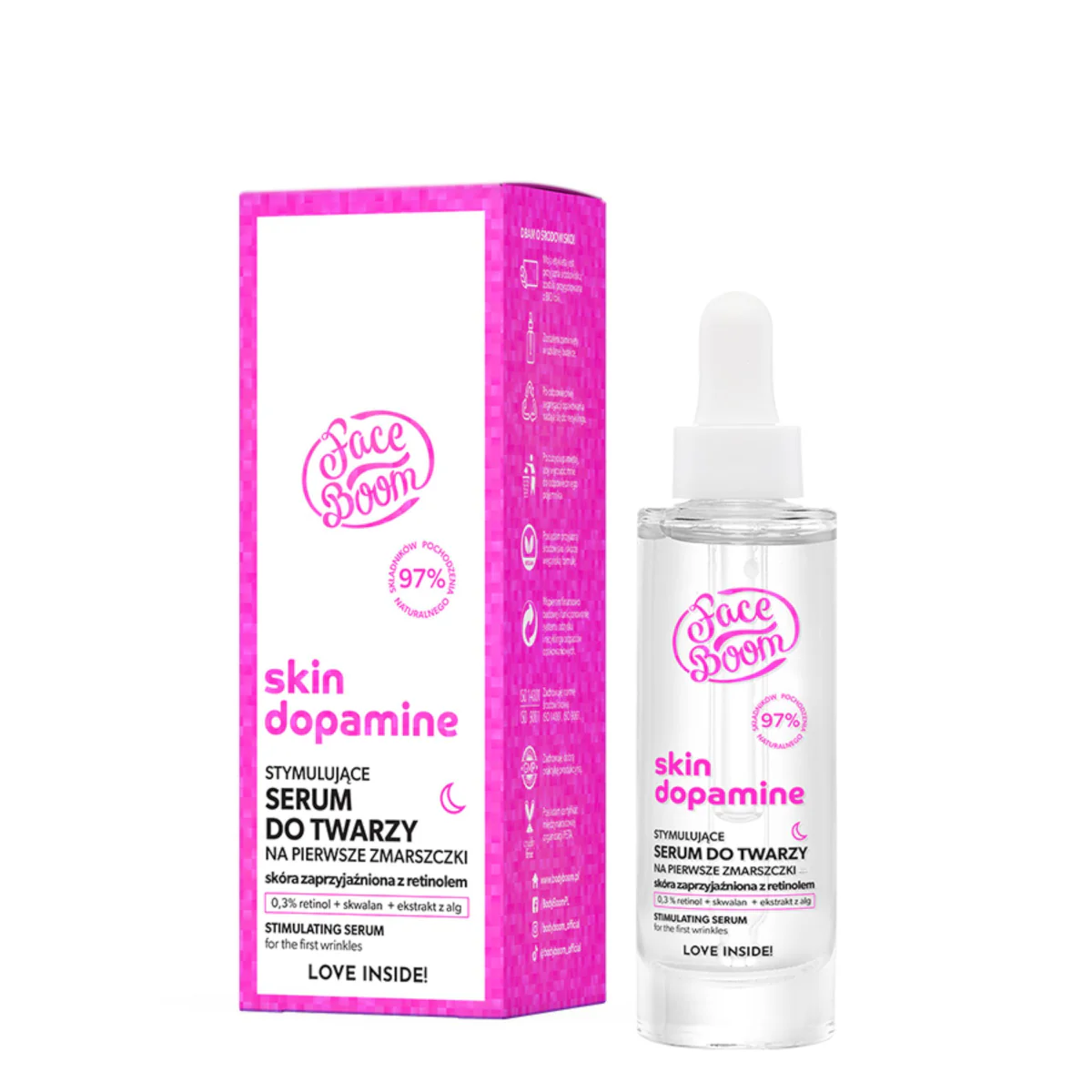 Face Boom Skin Dopamine Stimulating Anti-Wrinkle Serum with 0.3% Retinol