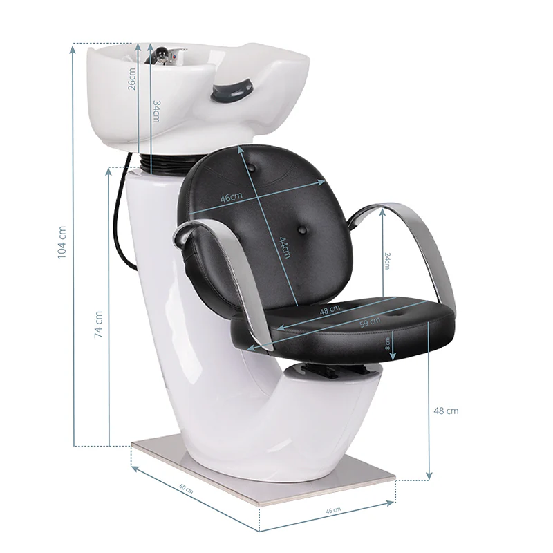 Gabbiano Asti Hair Wash Unit Black & White - Image 5