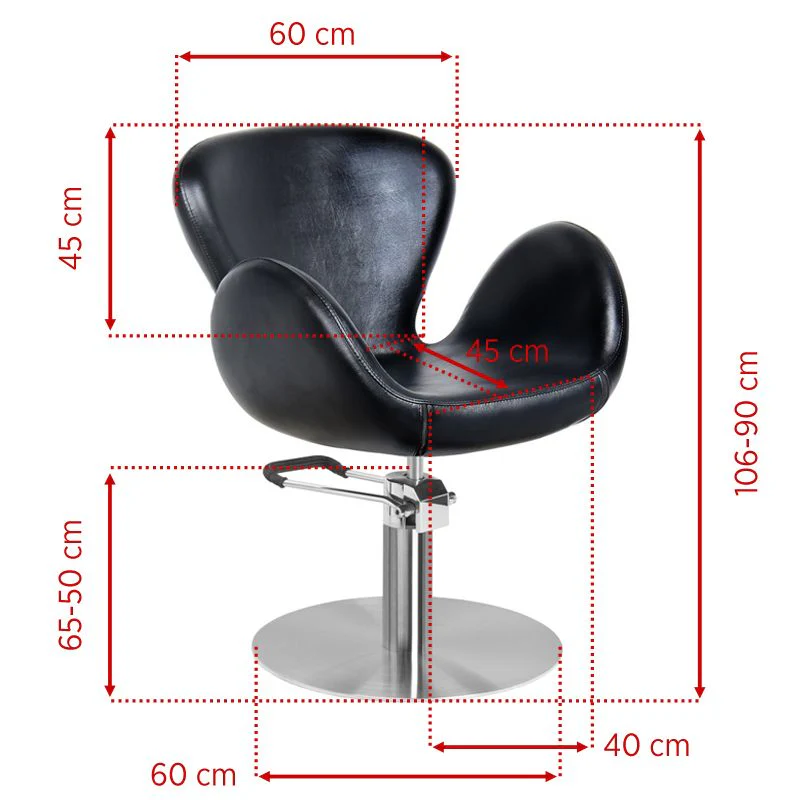 Gabbiano barber chair amsterdam black - Image 2