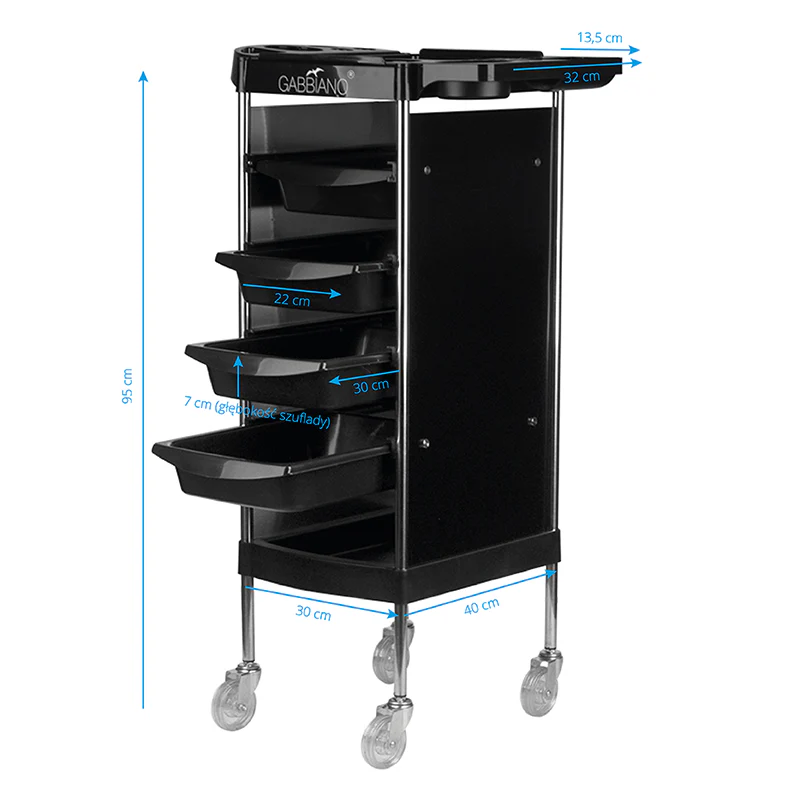 Gabbiano hairdressing assistant fx11-b black - Image 2