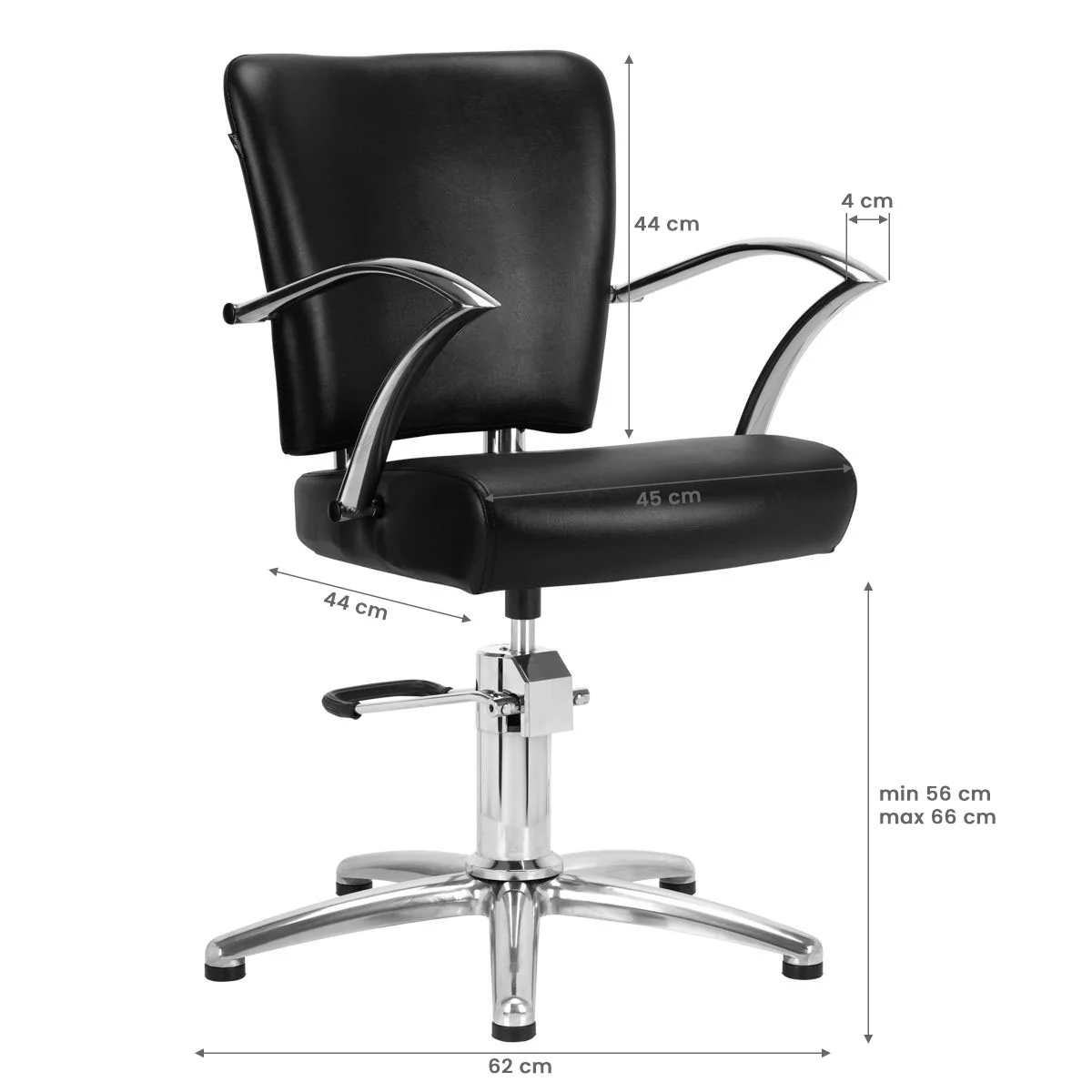 GABBIANO HAIRDRESSING CHAIR DALLAS BLACK - Image 2