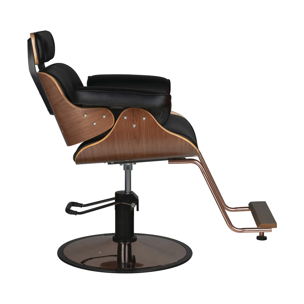 Gabbiano hairdressing chair florence black walnut - Image 5