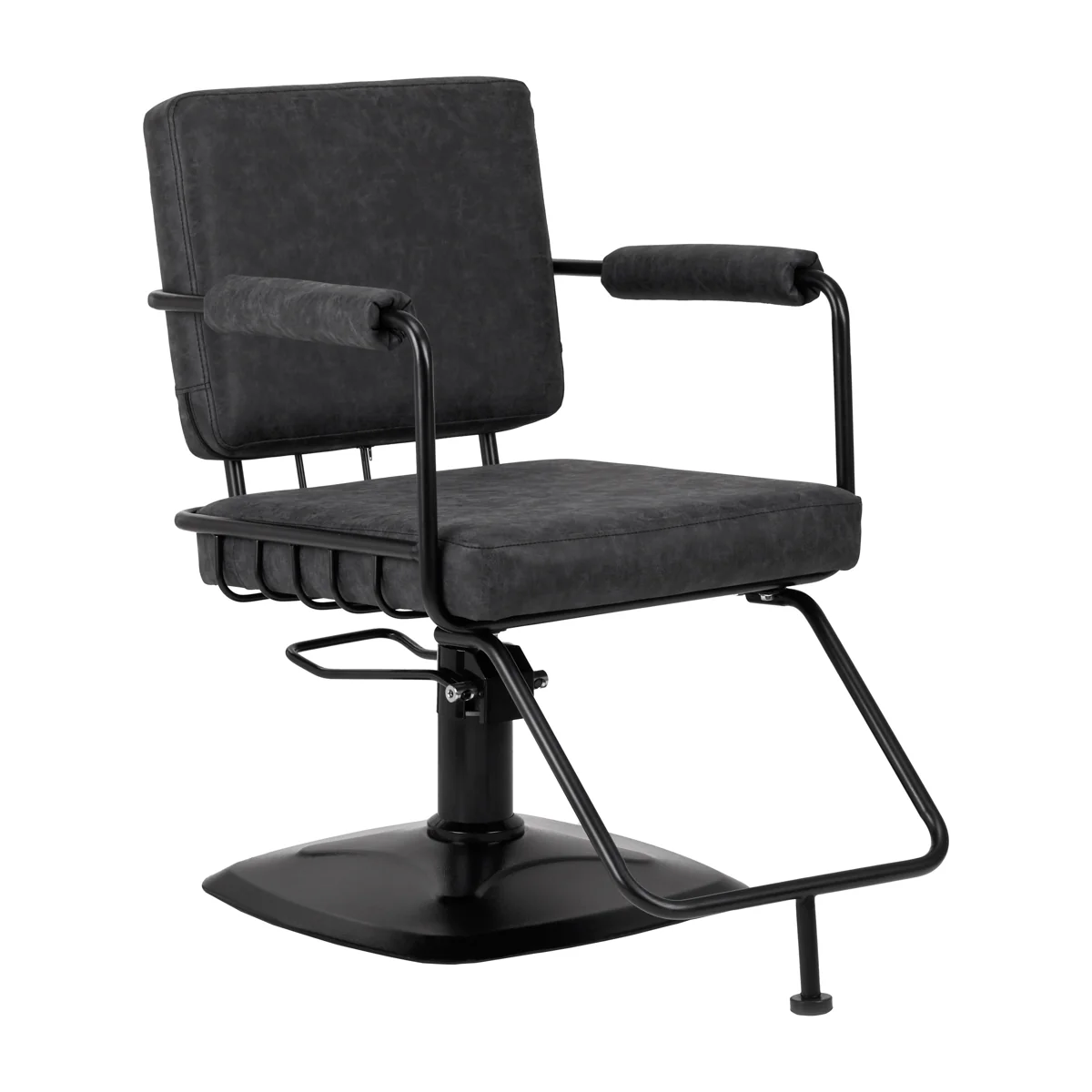 Gabbiano Katania Loft Old Leather Hairdressing Chair Black