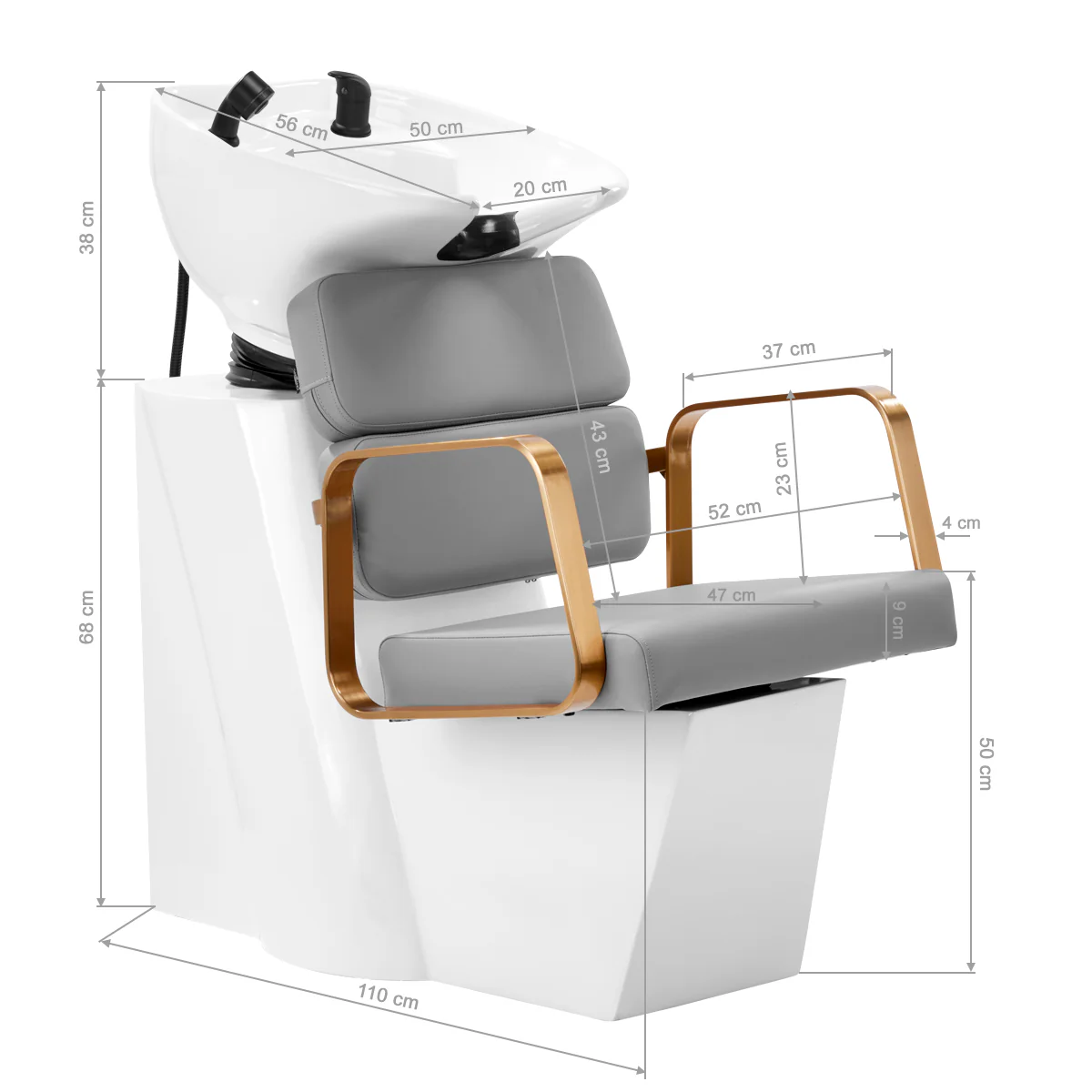 Gabbiano Porto-GM Hair Wash Unit Grey - Image 5