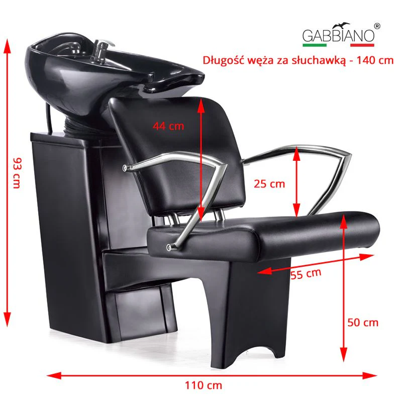 Gabbiano Q-2278 Hairdressing Backwash Unit Black - Image 2