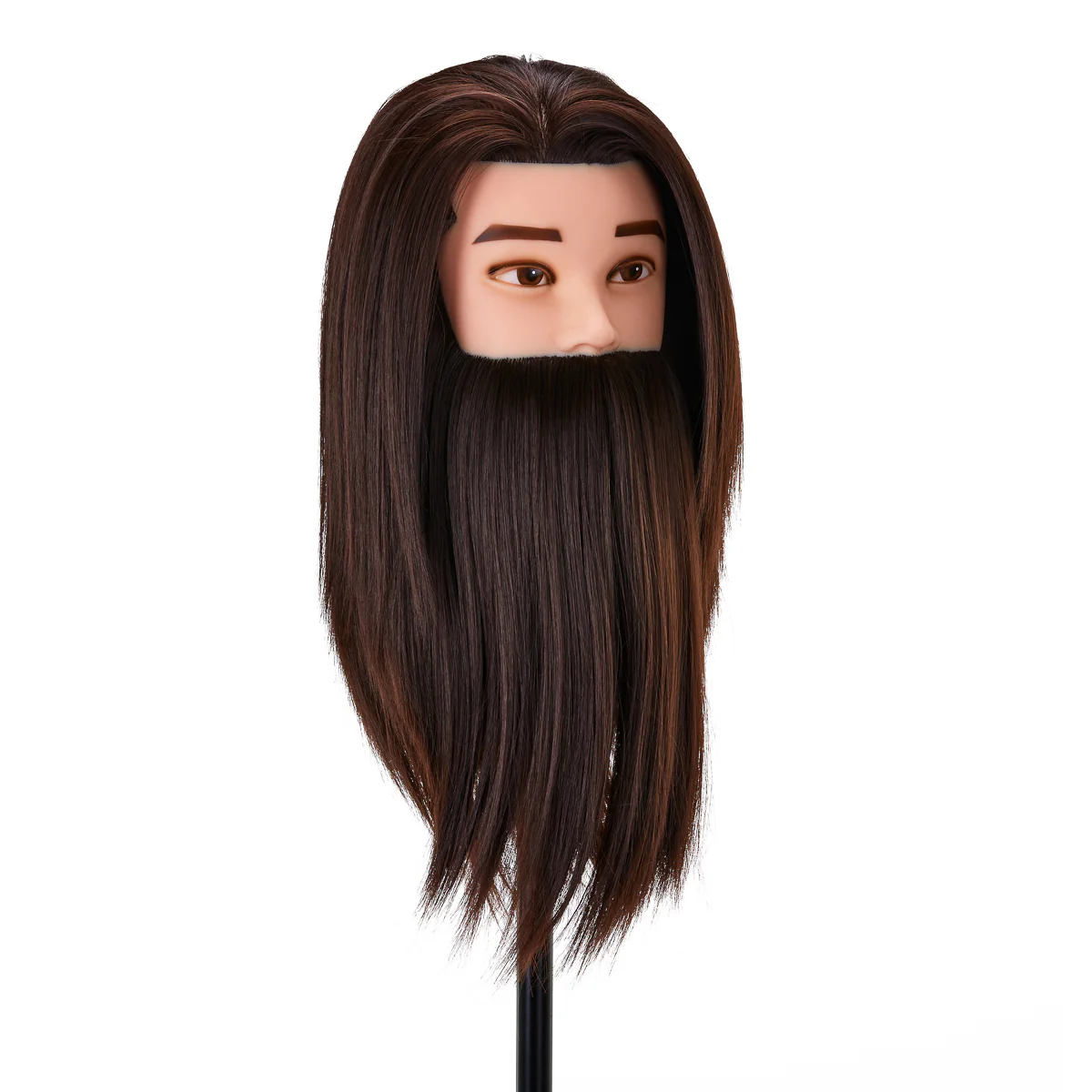 Gabbiano WZ4 Training Head With Beard, Synthetic Hair, Colour 4#, Length 8"+6" - Image 4