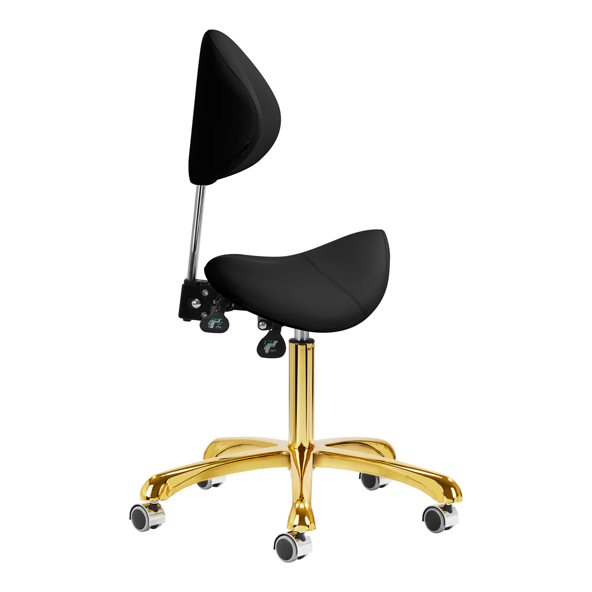 Giovanni Cosmetic Stool 1004 Gold Black - Image 6