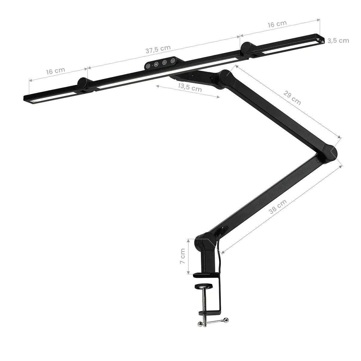 Glow L03 Black Tabletop Lamp for Beauty Treatments, Eyelash Extensions, Nail Styling & Makeup - Image 6