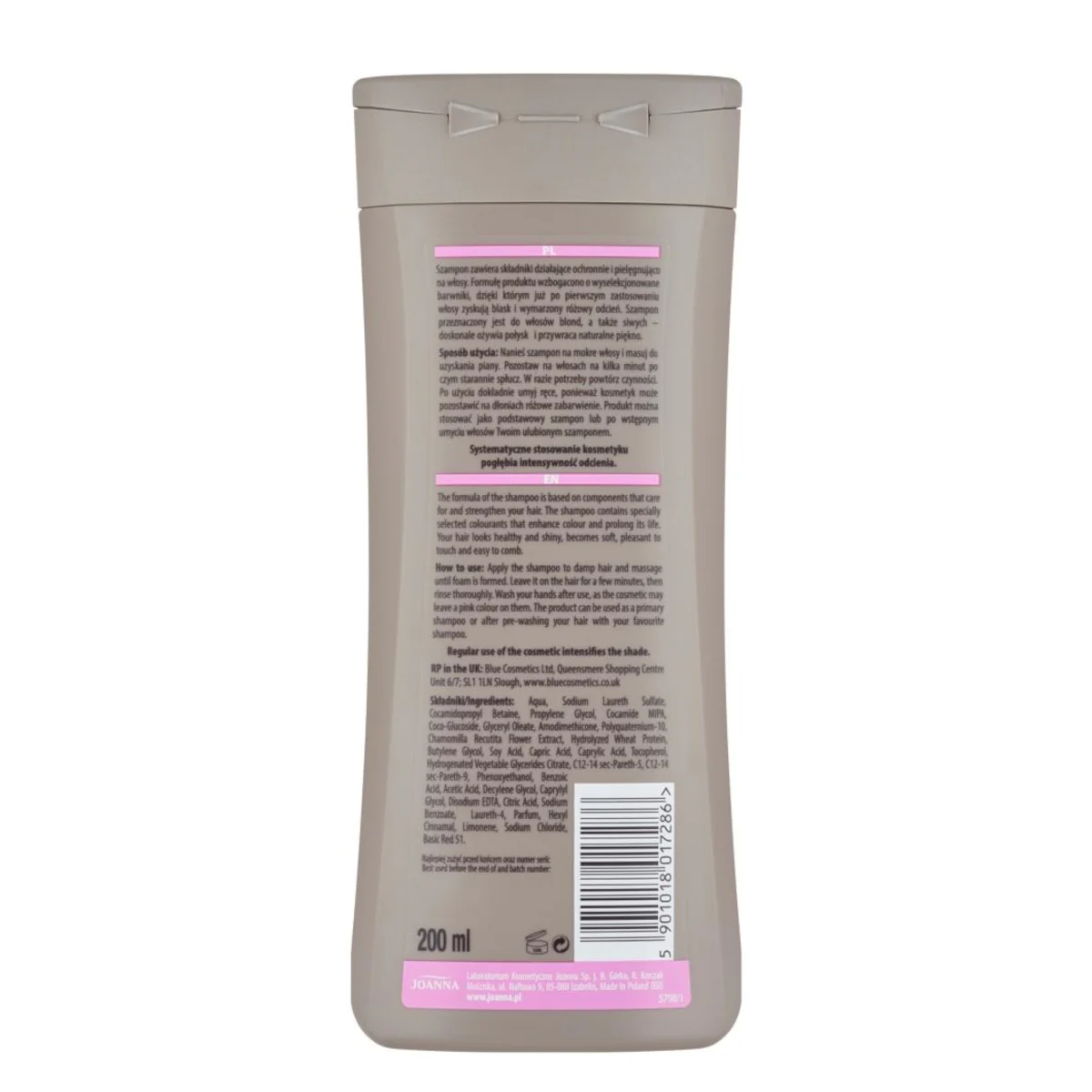 Joanna Ultra Color Pink Hair Shampoo Eliminate Yellow Shade - Image 2