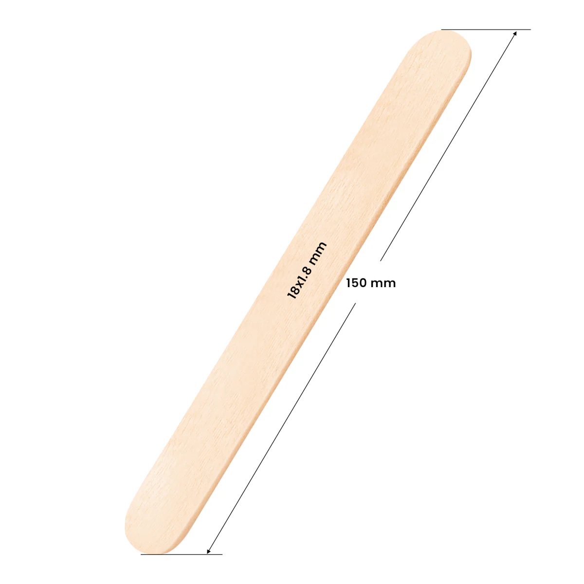ACTIVESHOP Large wooden spatula 150x18x1.8mm - 150 pieces - Image 3