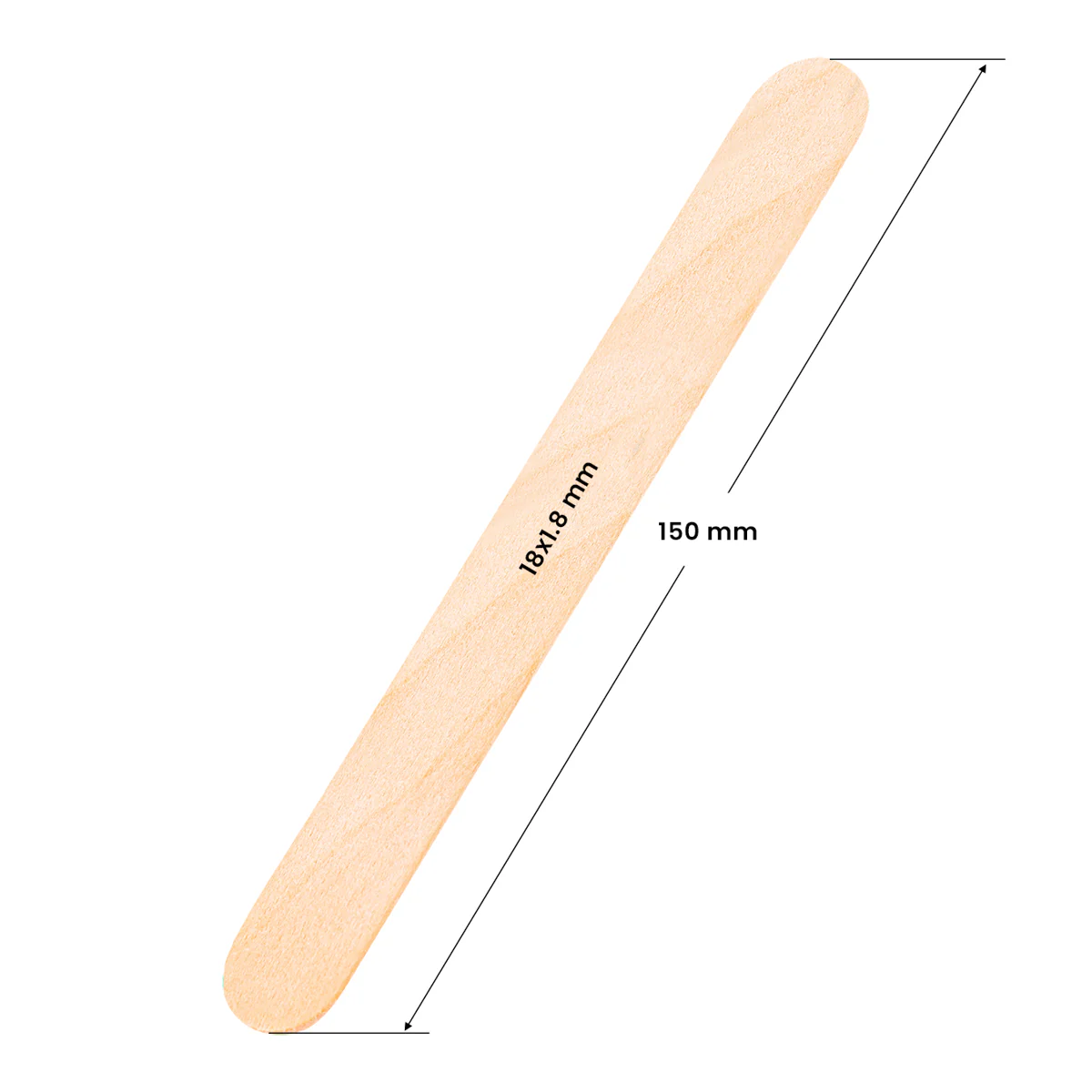 ACTIVESHOP Large wooden spatula 150x18x1.8mm - 50 pieces - Image 3