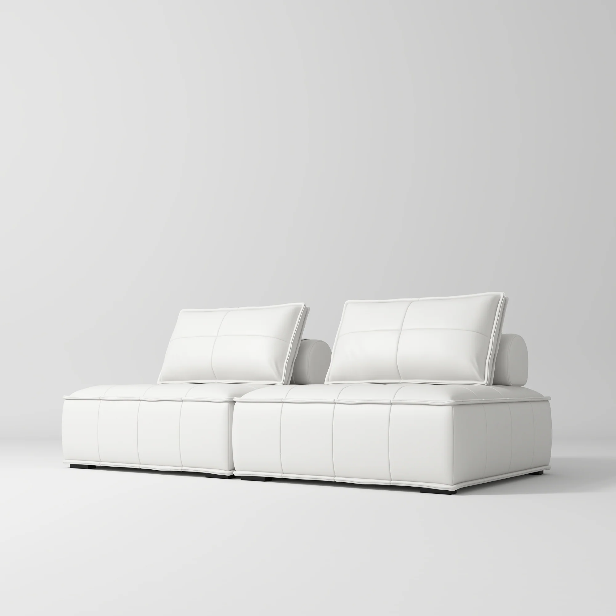 Manufakturo Complete Set 02 Reception Area - Chair & Sofa for Luxury Salon Waiting Area White - Image 4