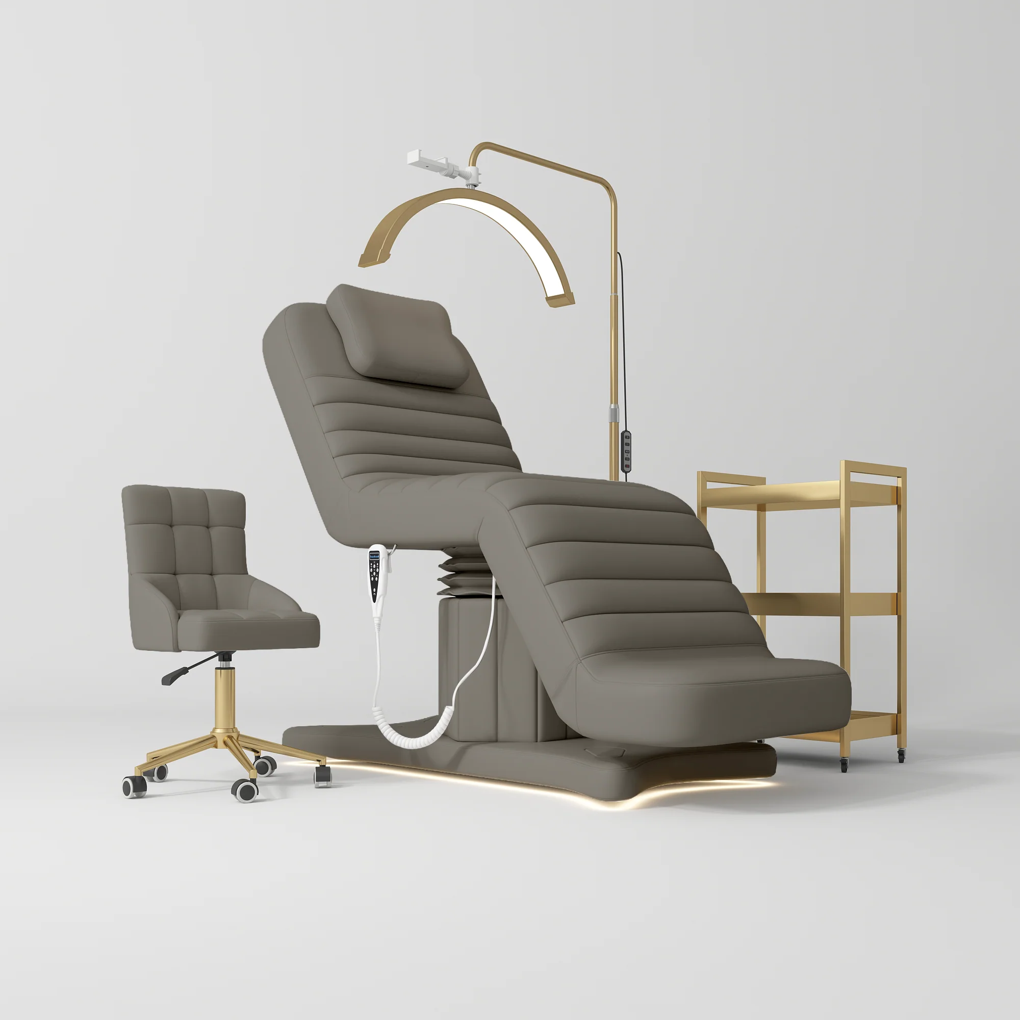 Manufakturo Grandeur Deep Ash The Complete Studio Set - Beauty Bed, Chair, Moonlight & Trolley