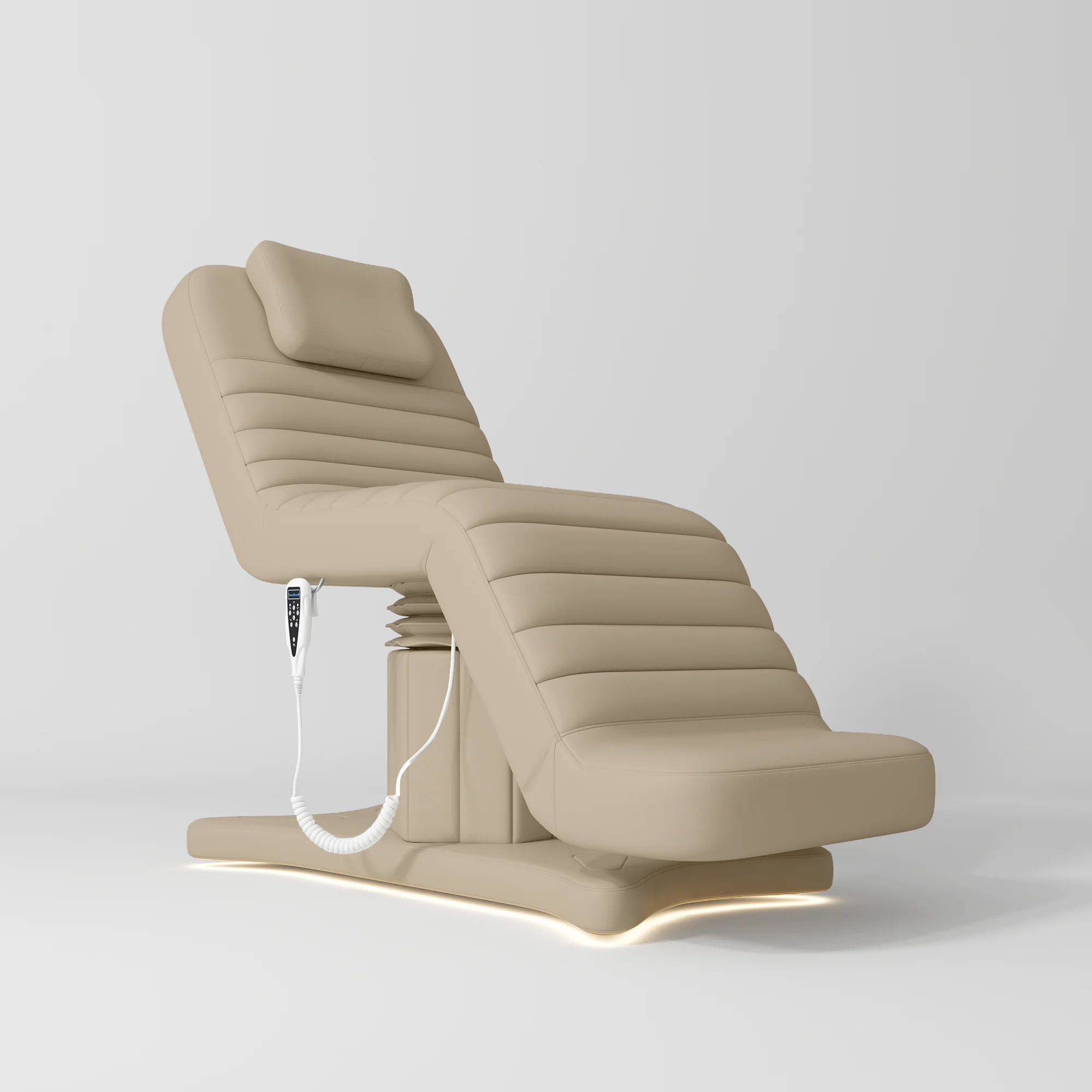Manufakturo Grandeur Electric Lash Beauty Bed - 3 Motors Warm Beige