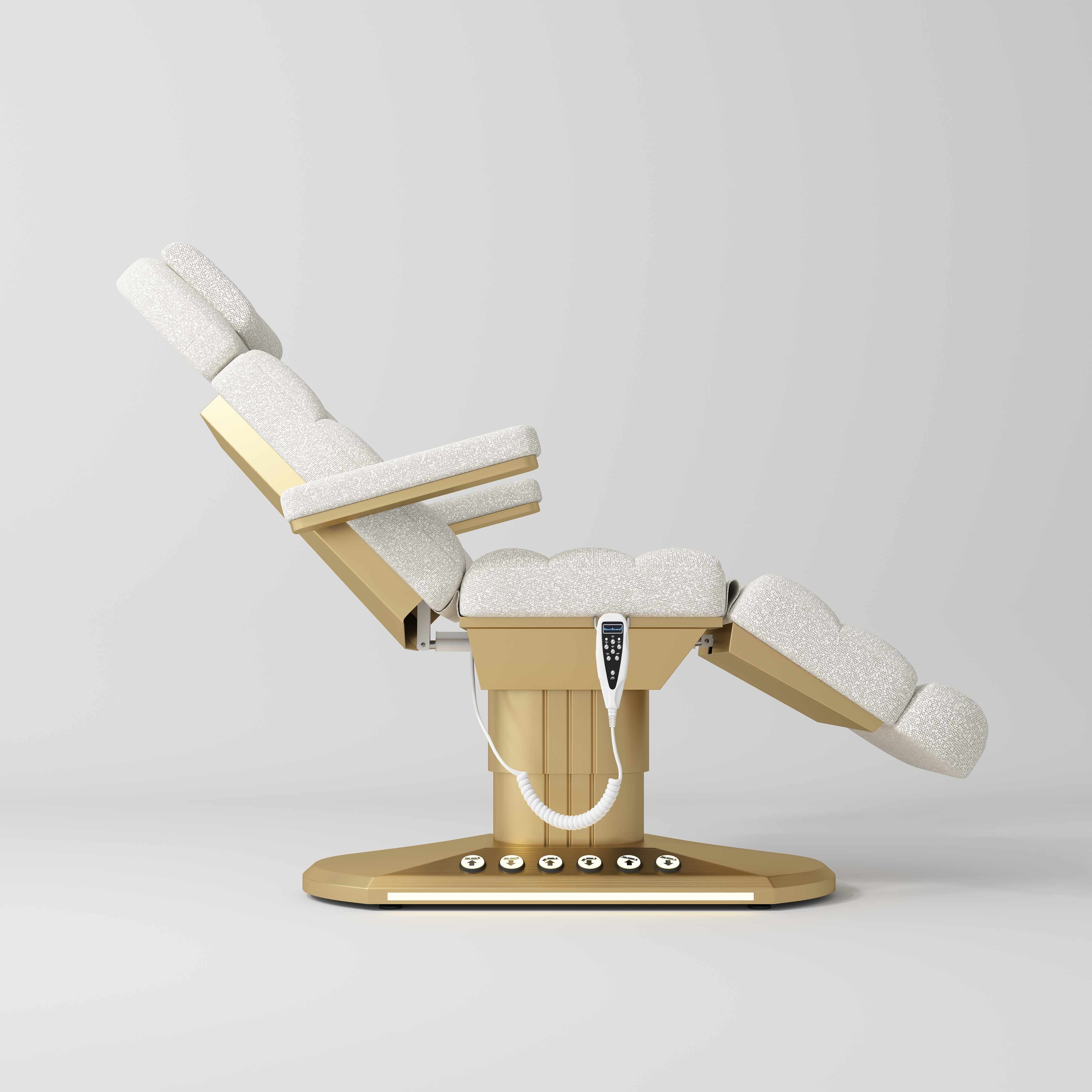 Manufakturo Orielle ver.A Luxury Electric Beauty Bed - Hand & Foot Controls White - Image 2