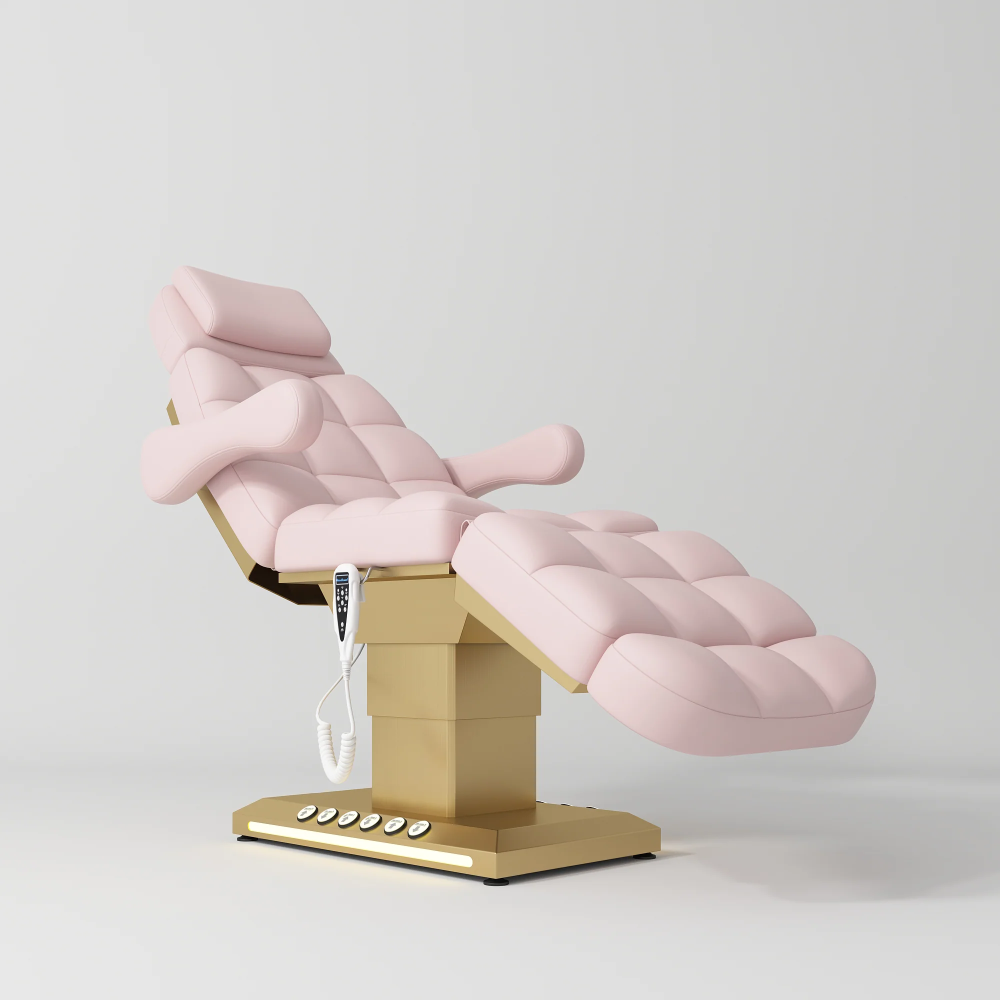 Manufakturo Orielle B Light Pink – 4-Piece Beauty Studio Set: Luxury Bed, Chair, Moonlight & Trolley - Image 2
