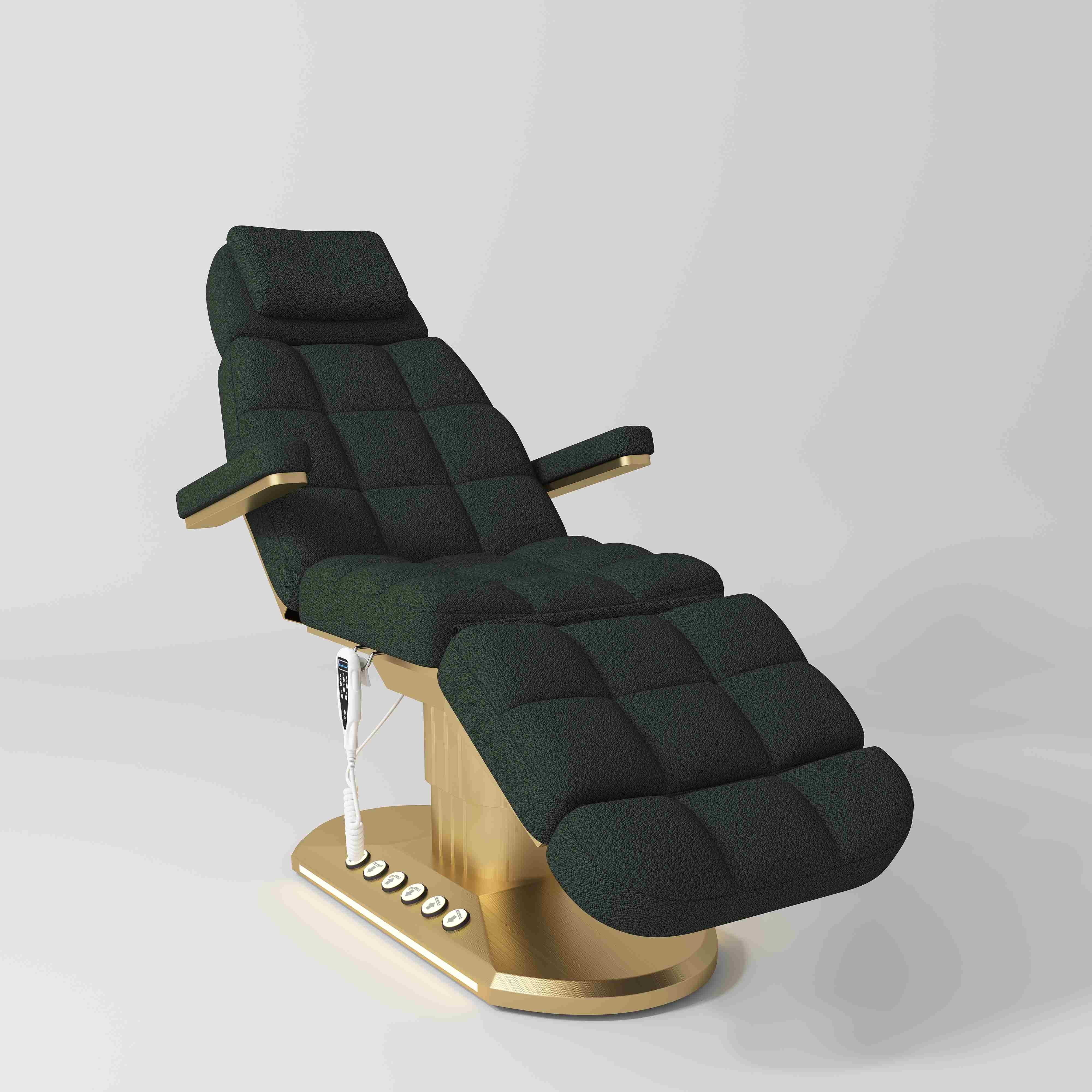 Manufakturo Orielle ver.A Luxury Electric Beauty Bed - Hand & Foot Controls Dark Green - Image 2