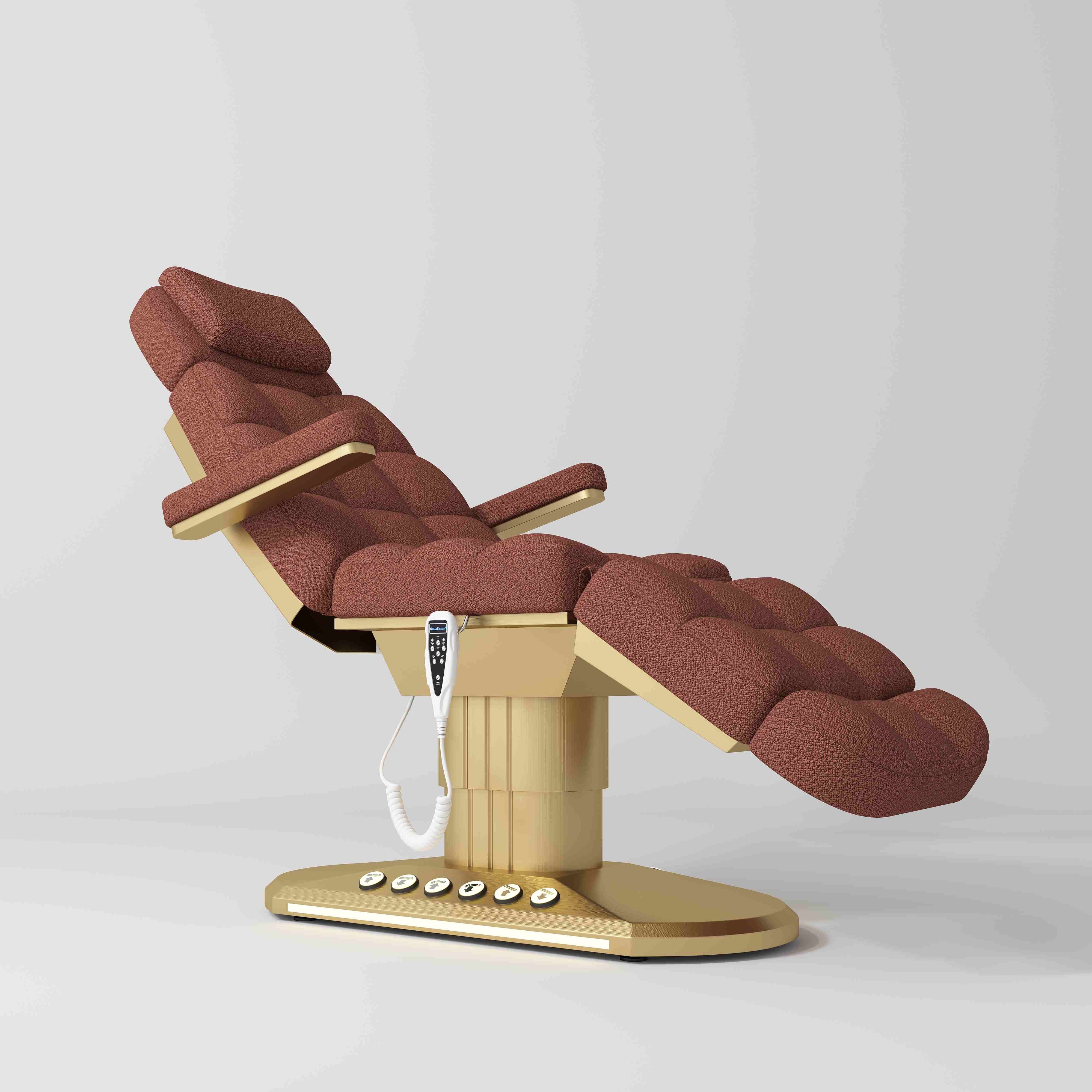 Manufakturo Orielle ver.A Luxury Electric Beauty Bed - Hand & Foot Controls Maroon - Image 2