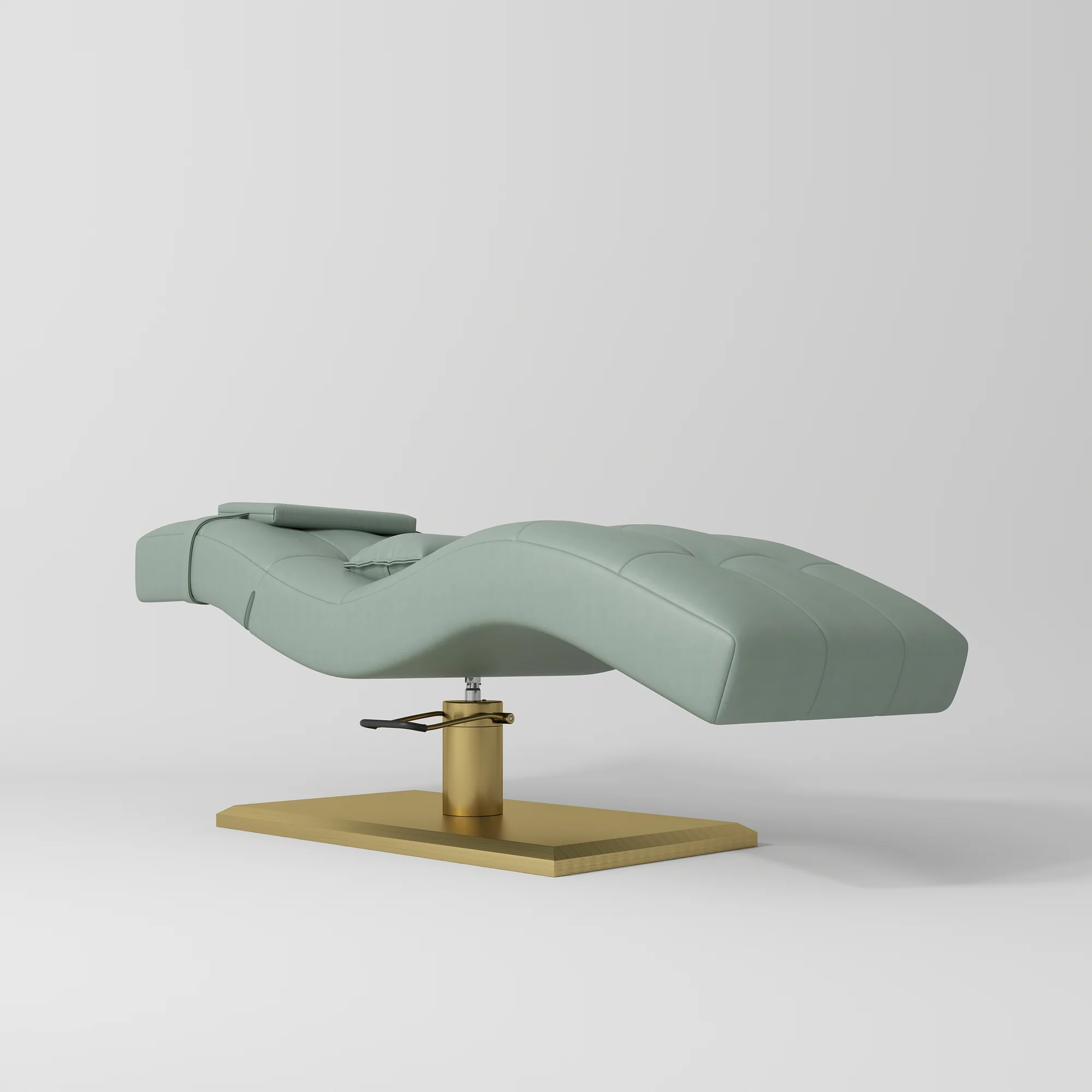 Manufakturo Prestige Hydraulic Eyelash Bed – Adjustable Headrest & High-Density Sponge Olive