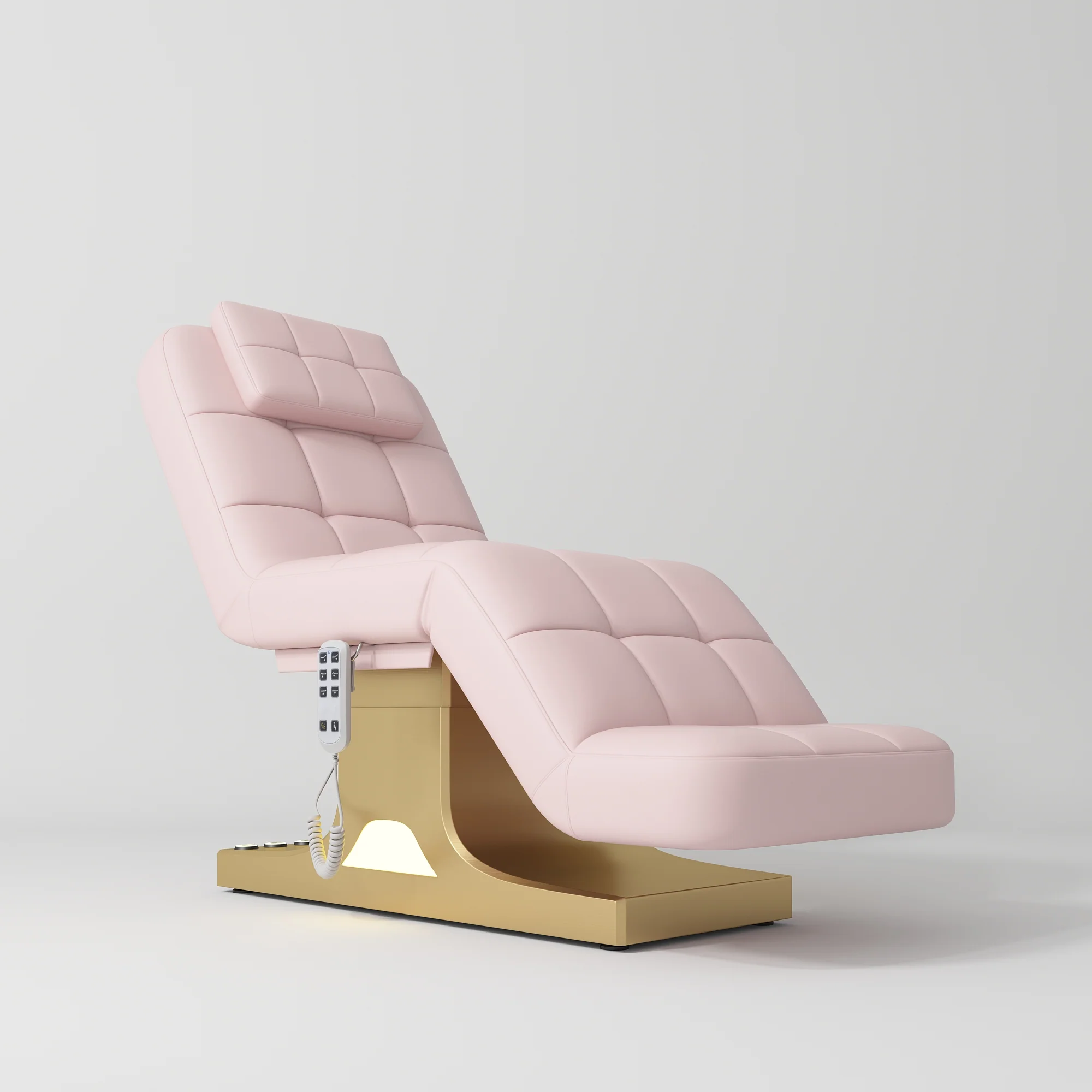 Manufakturo Saphir version A Light Pink – 4-Piece Beauty Studio Set: Luxury Bed, Chair, Lamp & Trolley - Image 2