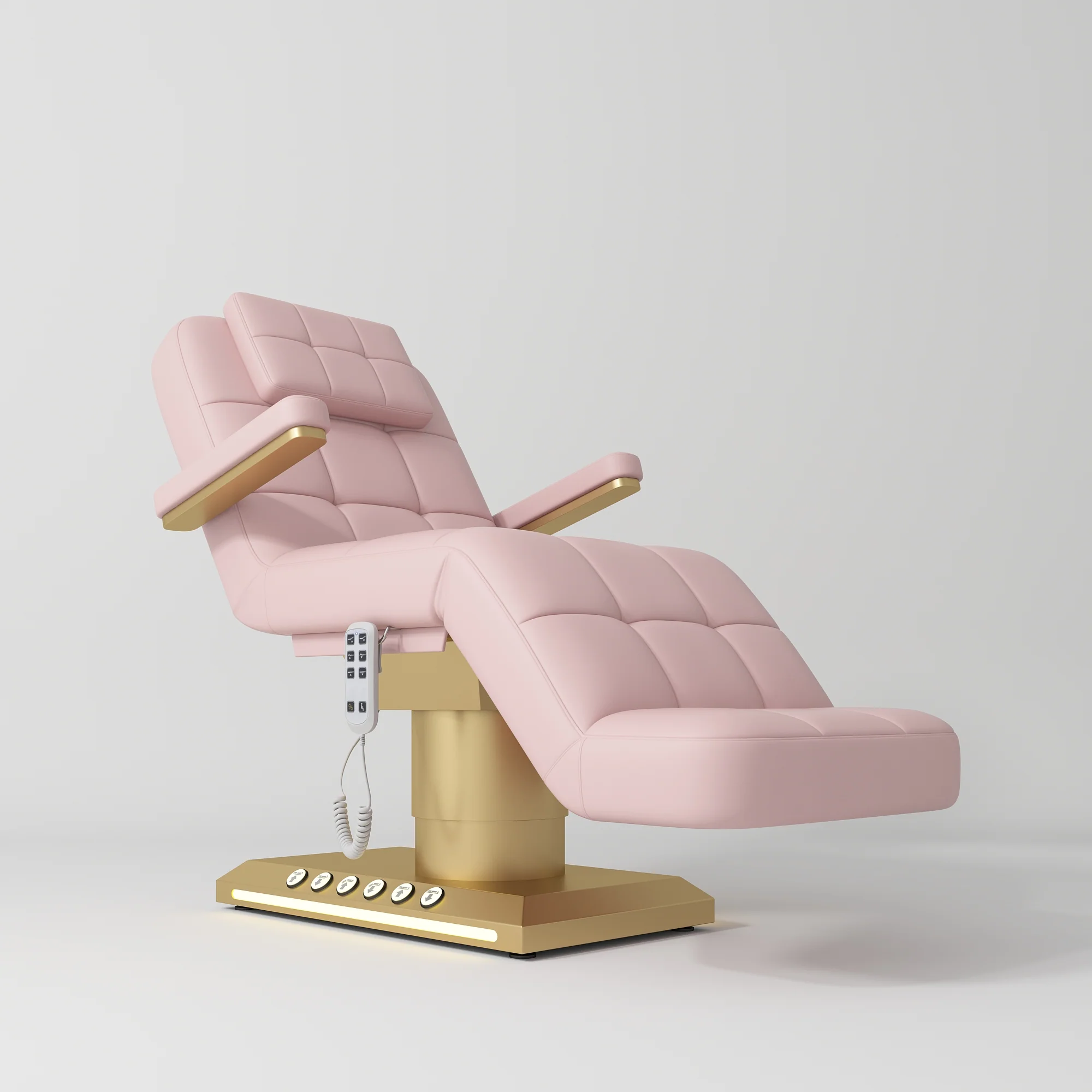 Manufakturo Saphir version B Electric Salon Bed with Dual Controls Bare Blush