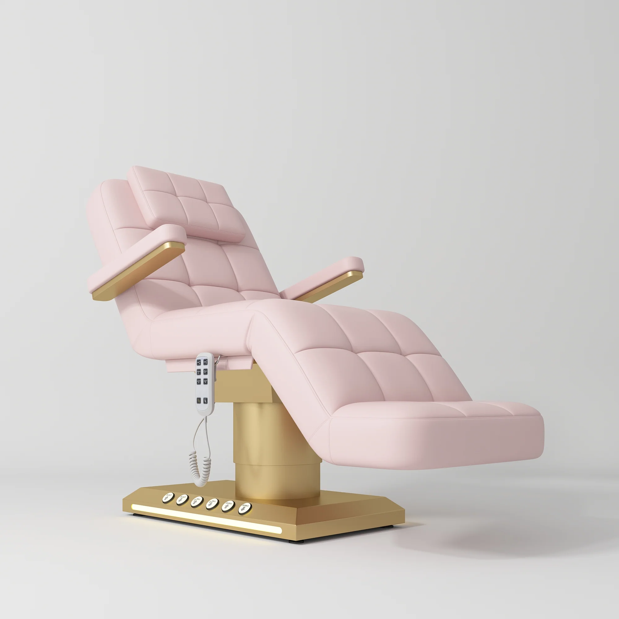 Manufakturo Saphir version B Light Pink – 4-Piece Beauty Studio Set: Luxury Bed, Chair, Lamp & Trolley - Image 2
