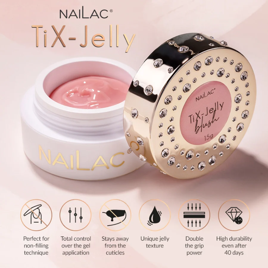 NaiLac TiX-Jelly Nail Builder UV/LED Crystal - Image 4