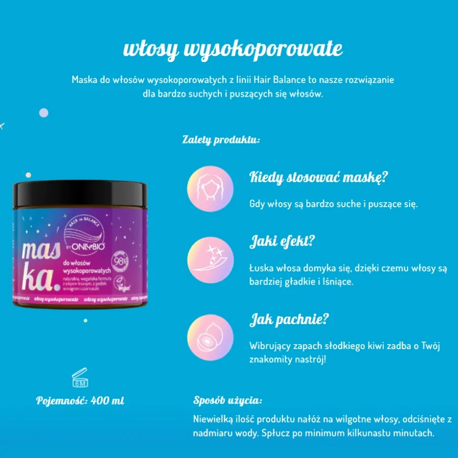 OnlyBio Hair Balance High Porosity Hair Mask - Image 4