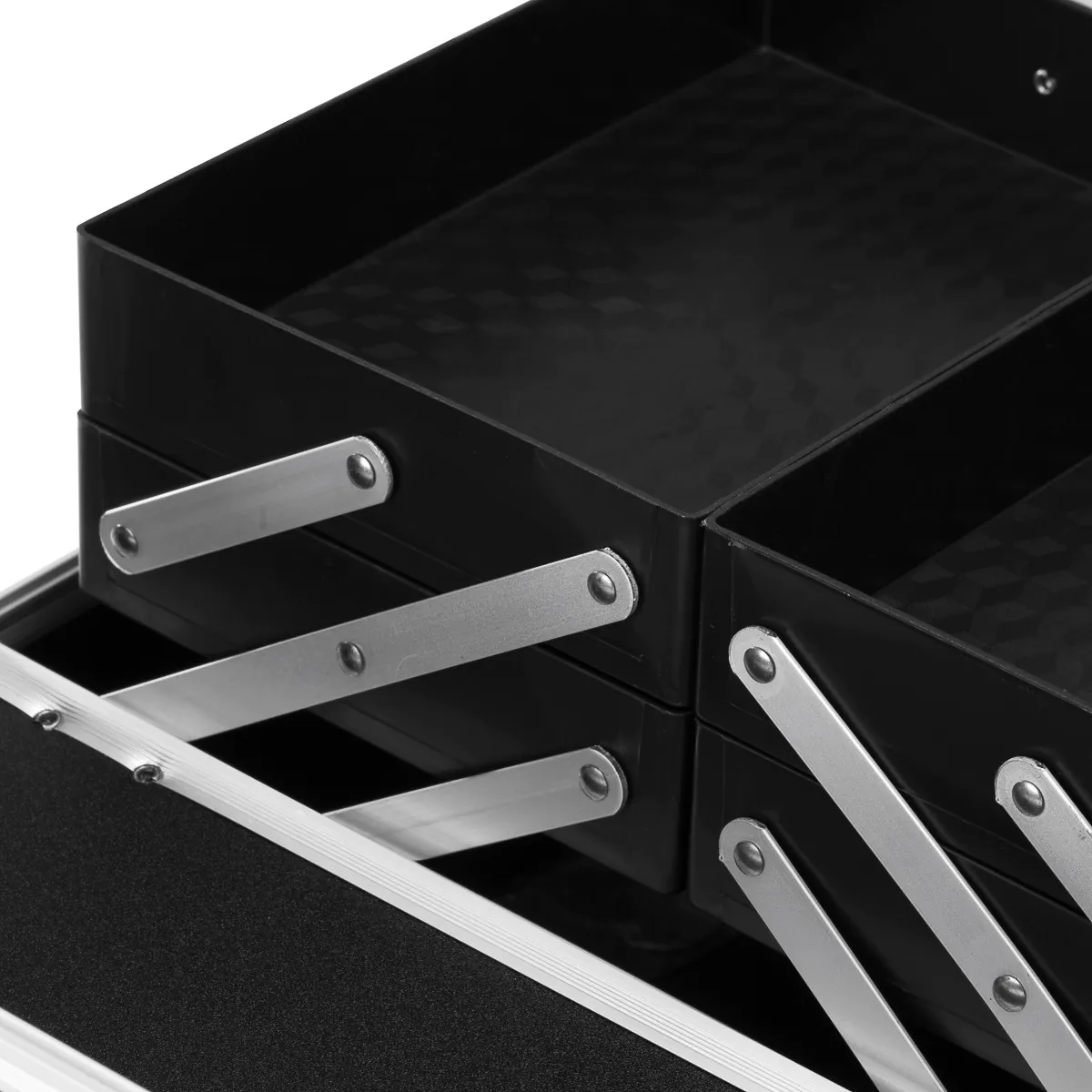 Professional Silver Cosmetic Case 44 – Durable, Stylish Organizer for Mobile Stylists & Beauty Tools - Image 6