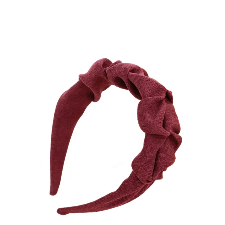 Roxie Collection Burgundy Crinkle Headband - Image 2
