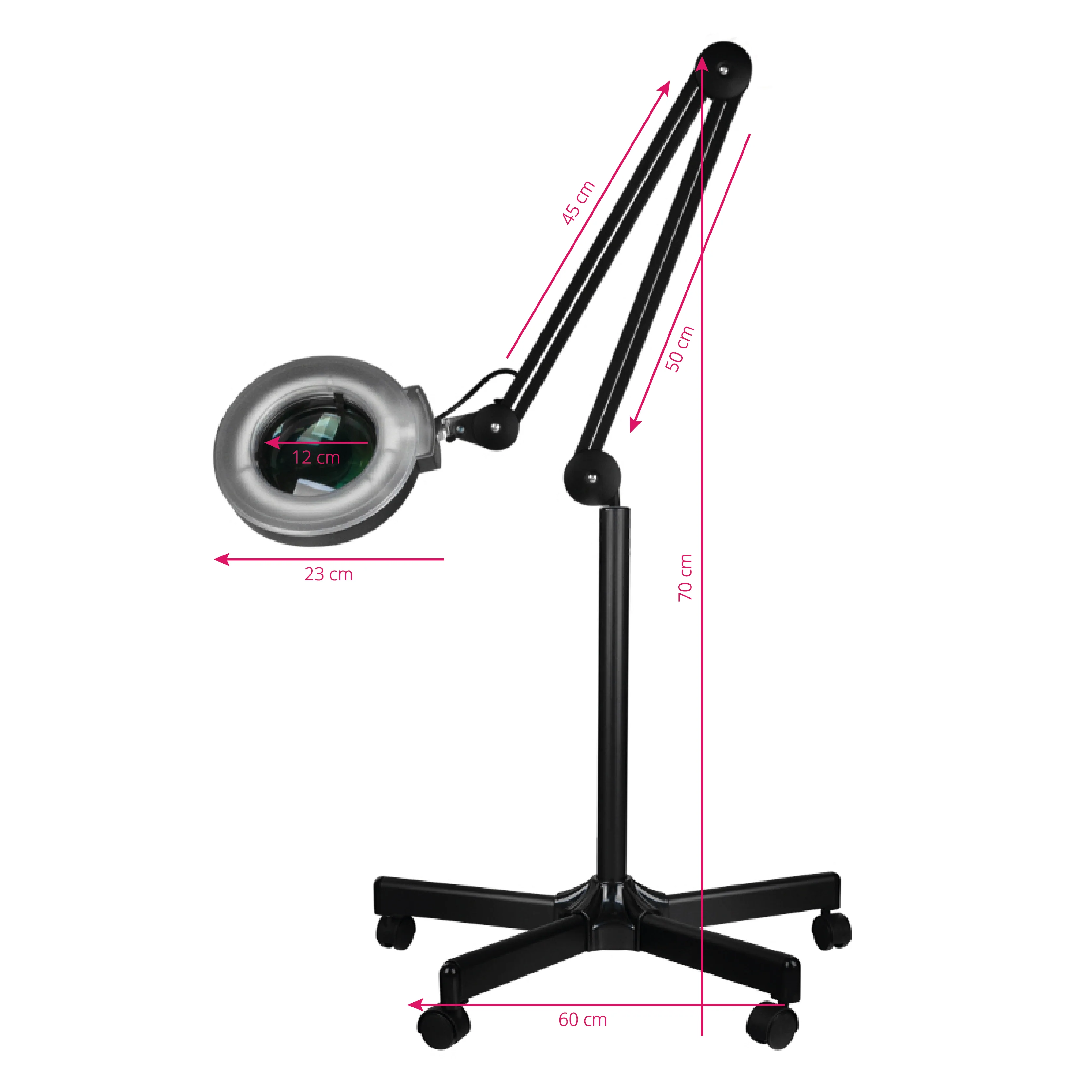 ACTIVESHOP S5 led magnifier lamp + black tripod - Image 2