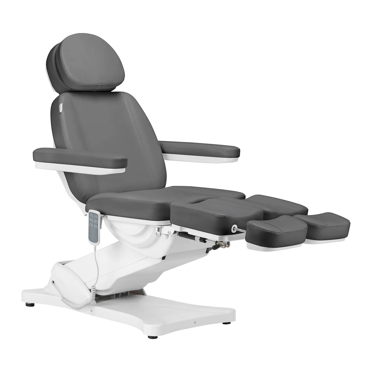 Sillon Classic Electric Salon Chair 3 Motors With Pedi Cradle Grey - Image 3