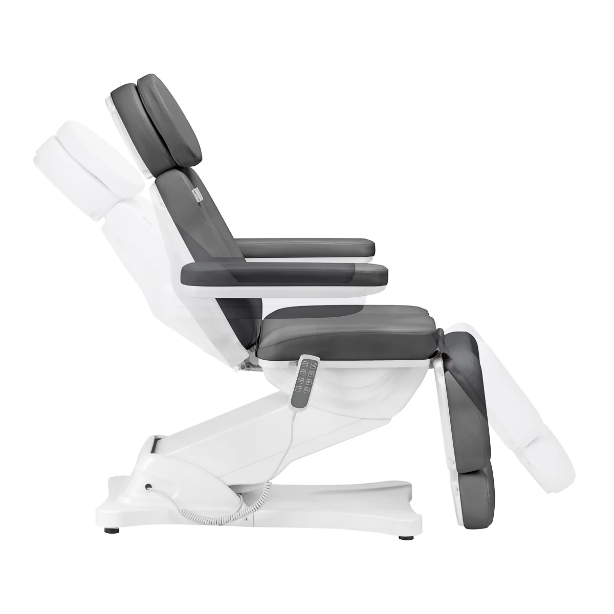 Sillon Electric Cosmetic Chair Classic 4 Motors with Cradle Grey - Image 6