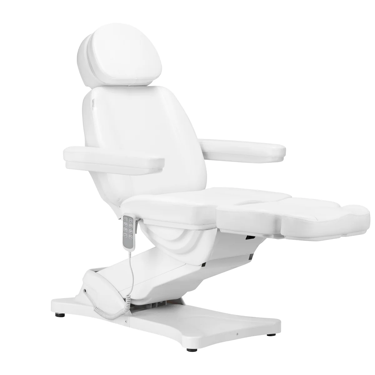 Sillon Electric Cosmetic Chair Classic 4 Motors with Cradle White - Image 3