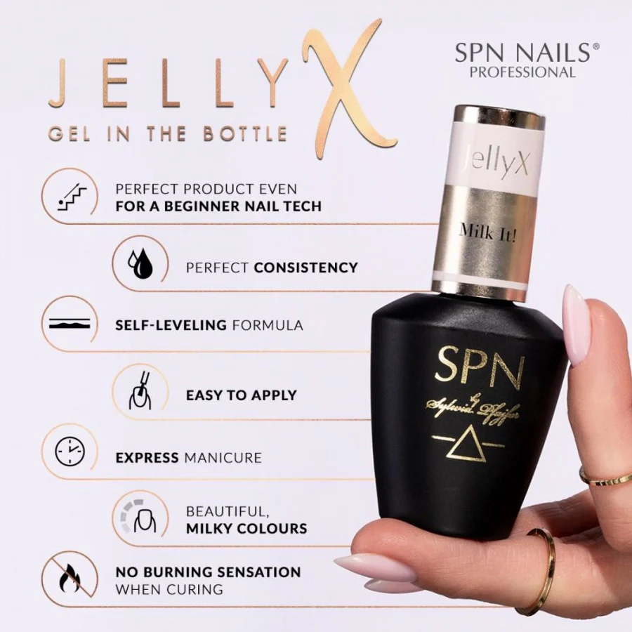 SPN Nails Jellyx UV/LED Gel Nail Polish Milk It! - Image 3