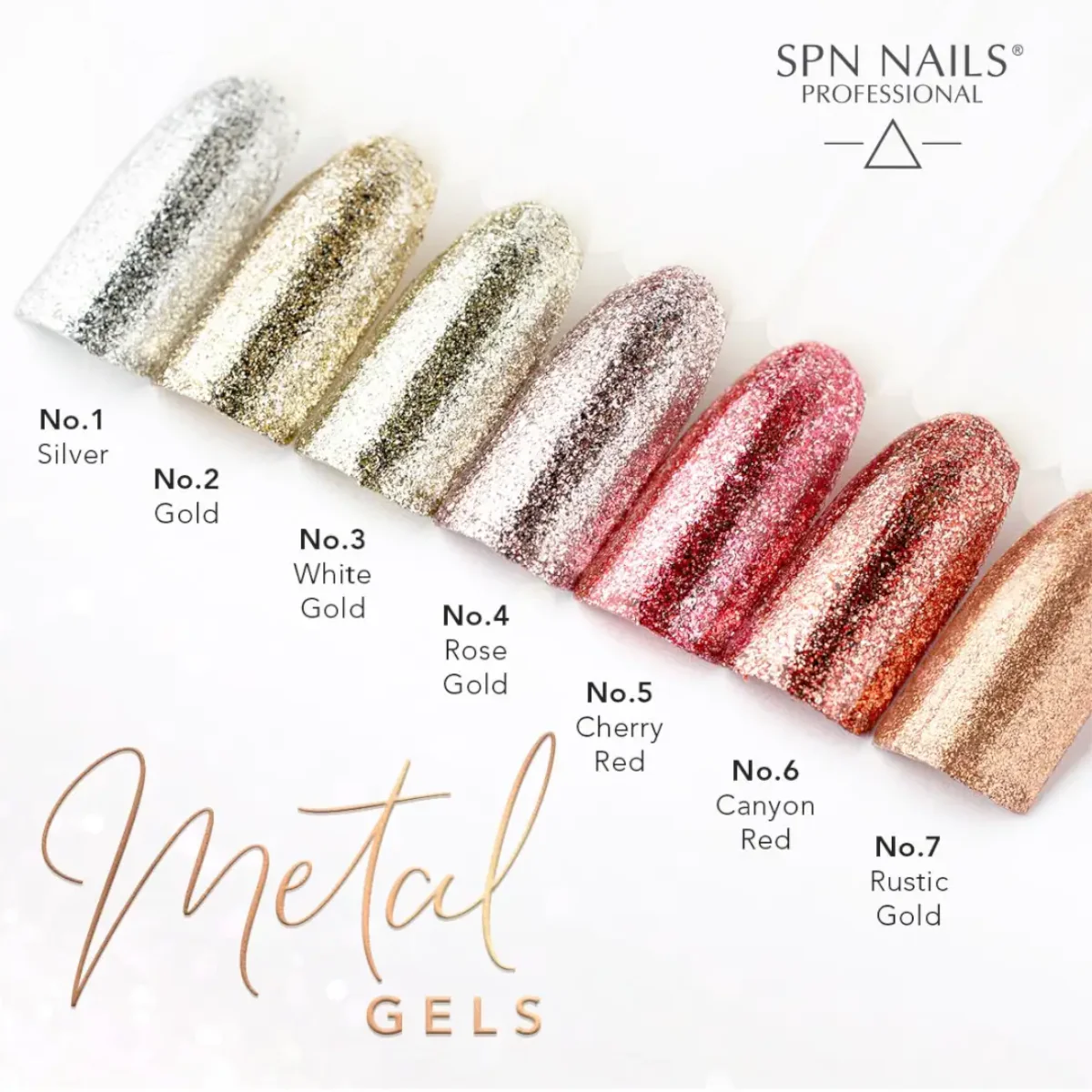 SPN Nails Metal Gel No.3 White Gold - Image 3
