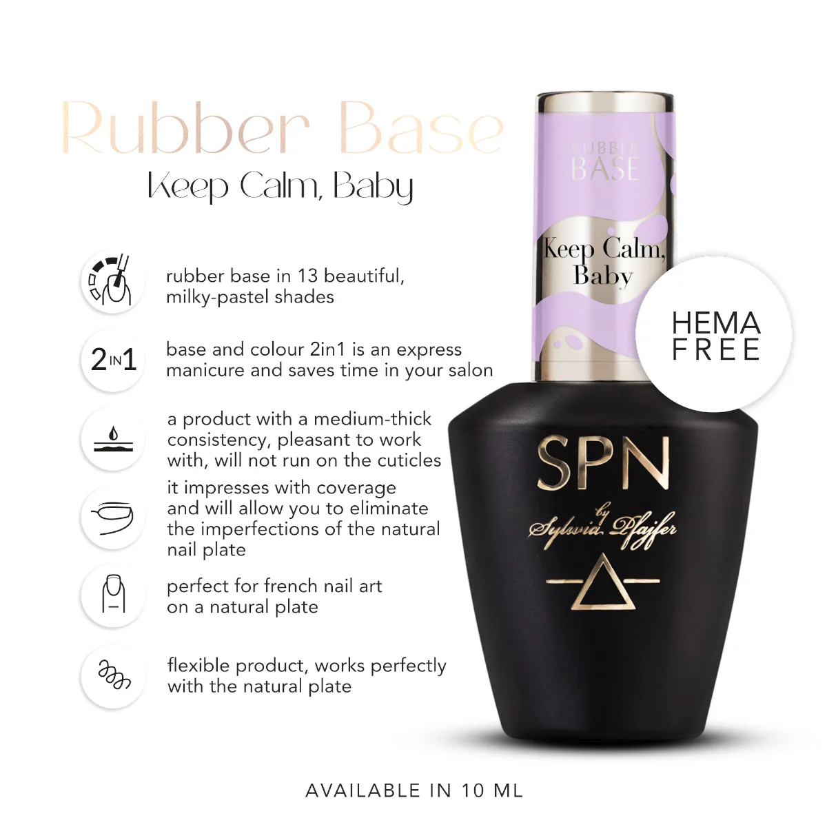 SPN Nails Rubber Base COLOR & GO! Keep Calm, Baby - Image 3