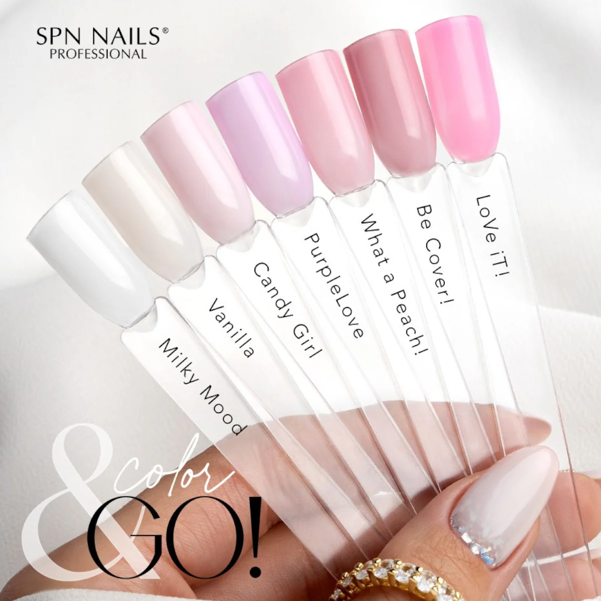 SPN Nails Rubber Base COLOR & GO! Milky Mood - Image 6