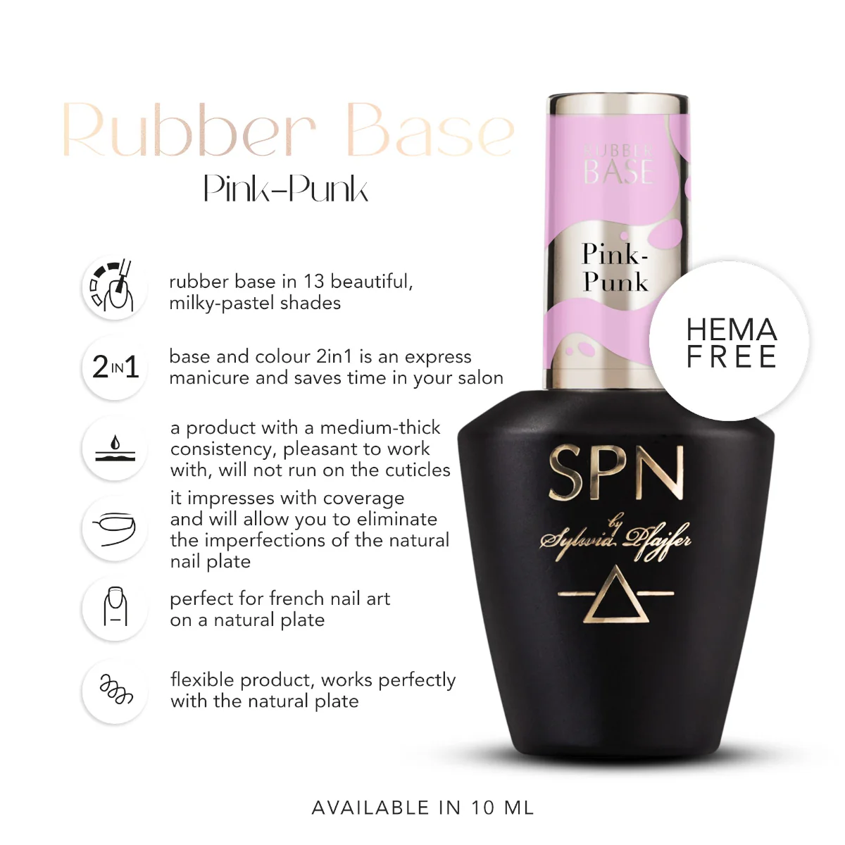 SPN Nails Rubber Base COLOR & GO! Pink-Punk! - Image 3