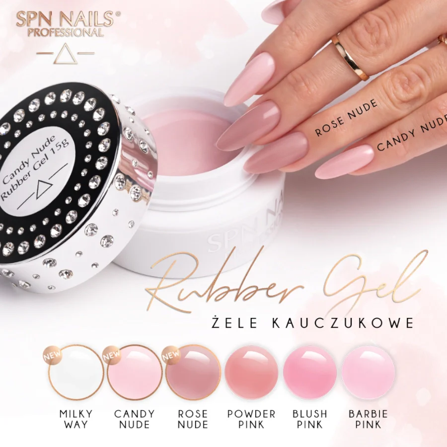 SPN Nails Rubber Nail Gel Candy Nude - Image 5
